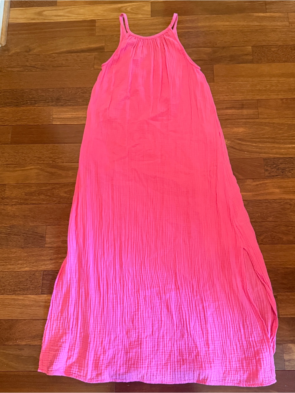 Universal thread Women's Bright Pink Sleeveless Maxi Dress Size S